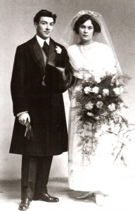 Alexandre Emile Villiot et Vera Gwendoline Chanter, le jour de leur mariage en 1911.